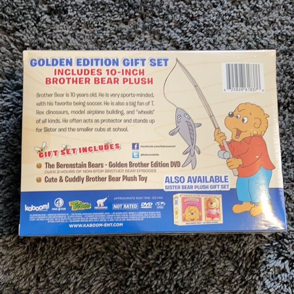 Limited Edition Berenstain Bears DVD Plush Gift Set - Brother Bear - Picture 3 of 4